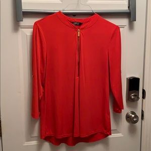 Dress Blouse with Gold Zipper